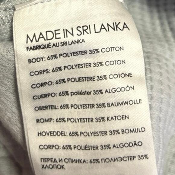 Club Monaco Women's Gray Waffle Knit Hoodie Hooded Pullover Sweatshirt Top Sz M - Picture 4 of 4